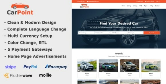 CarPoint v1.5 – Multi Vendor Car Listing Directory PHP Script