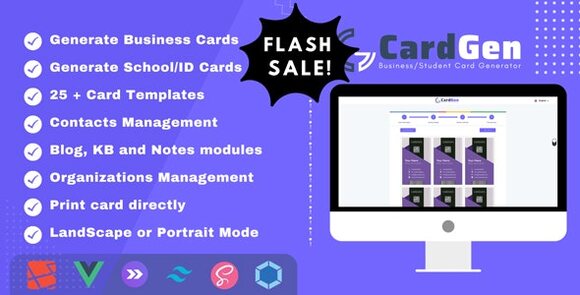 CardGen v3.6.4 Nulled – Business or ID Card Generator Script