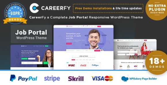 Careerfy 6.8.0 – Job Board WordPress Theme Free