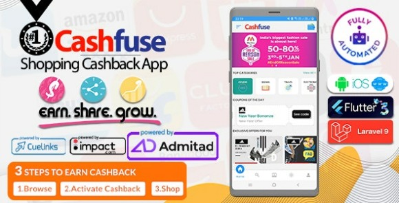 Cashfuse v2.0 – Affiliate Marketing, Price Comparison, Coupons and Cashback App Source