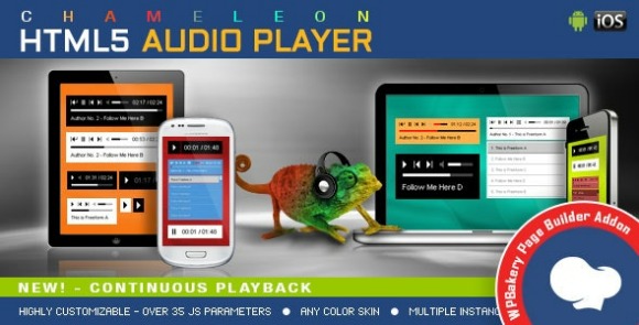 Chameleon Audio Player Addon for WPBakery Page Builder v1.5