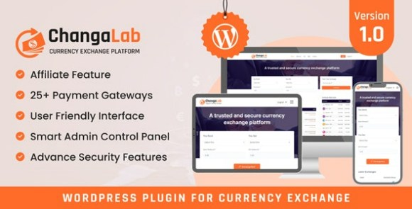 ChangaLab v1.0 Nulled – Currency Exchange WordPress Plugin Free