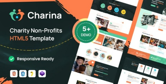 Charina v1.0 – Charity and Nonprofit HTML5 Template Free