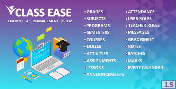 Class Ease v1.5 – Exam and Class Management System Script