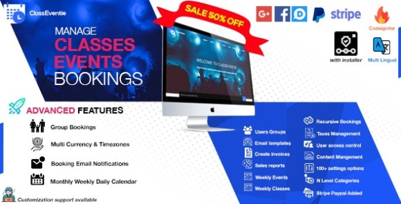 Classeventie v2.1 – Online Classes & Events Booking PHP Scripts