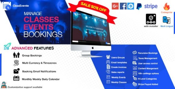 Classeventie v2.3 – Online Classes & Events Booking PHP Script