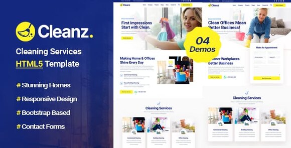 Cleanz – Cleaning Service HTML Template