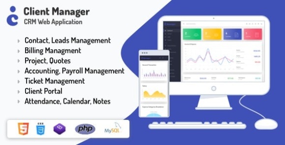 Client Manager – CRM & Billing Management Web Application with GDPR Compliance PHP Script