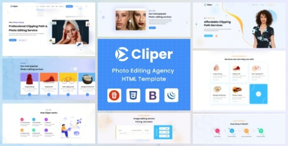 Cliper v1.0 – Image Editing Agency HTML Template Free
