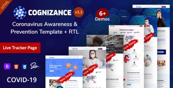 Cognizance v3.3 – Medical Health & COVID-19 Template Free