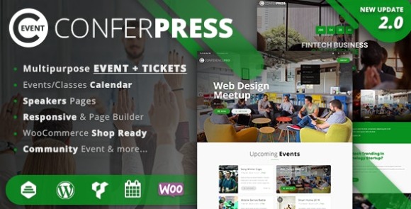 ConferPress v2.8 – Multipurpose Event Tickets WordPress Theme Free