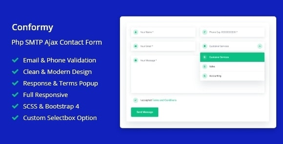 Conformy v1.0 – PHP Ajax Modern Contact Form