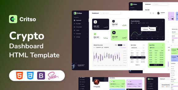 Critso – Crypto Dashboard HTML Template