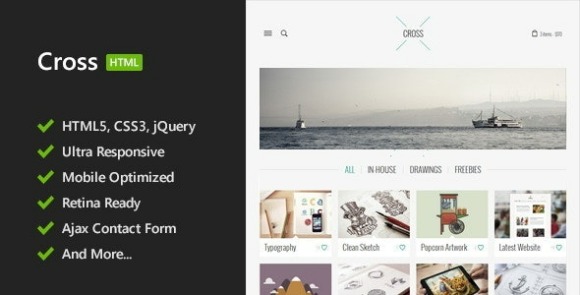 Cross v1.0 – Minimal HTML5 Template Free