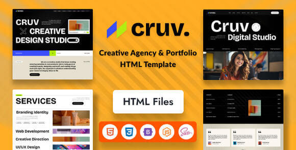 Cruv – Creative Agency & Portfolio HTML Template