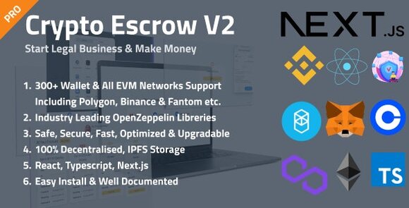 Crypto Escrow v1.3.0 – Decentralized Web3 Escrow Platform Script