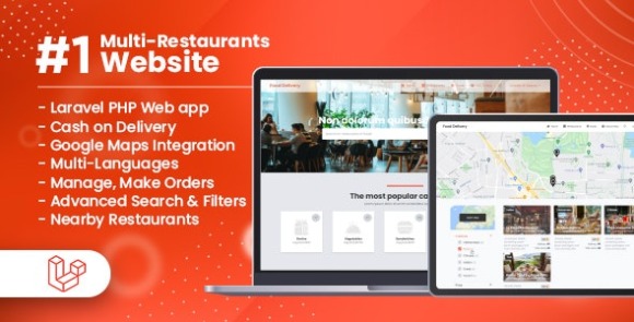 Customer Website For Multi-Restaurants Laravel App v1.0 – PHP Script