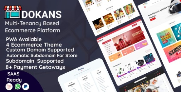 DOKANS v3.9.1 Nulled – Multitenancy Based Ecommerce Platform (SAAS) Script