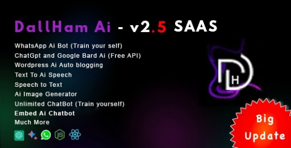 DallHam v3.9 – Gemini Ai, WhatsApp Chatbot, Avatar Maker SAAS System Script