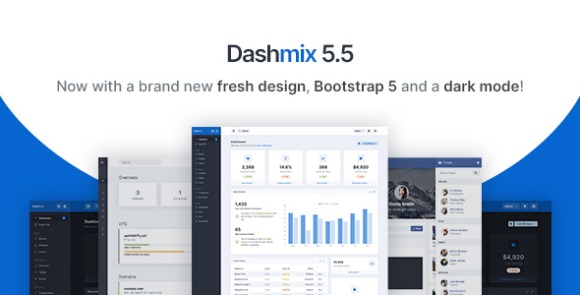 Dashmix v5.5 – Bootstrap 5 Admin Dashboard Template & Laravel 9 Starter Kit Free