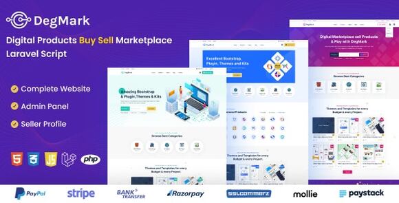 DegMark v1.2.0 – Digital Products Buy Sell Marketplace Laravel Script