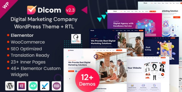 Dicom v2.3 Nulled – IT Startup & SEO Marketing Services WordPress Theme