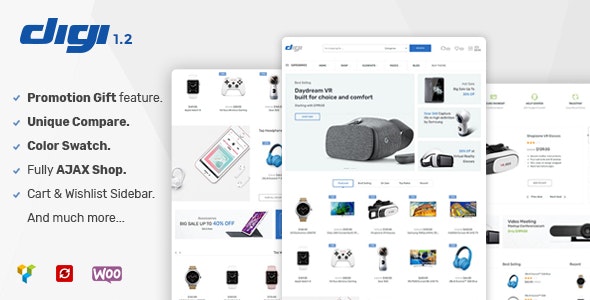 Digi V1.6 – Electronics Store WooCommerce Theme Download