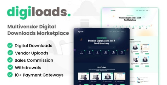 Digiloads v1.0.1 – Multivendor Digital Downloads Marketplace PHP Script