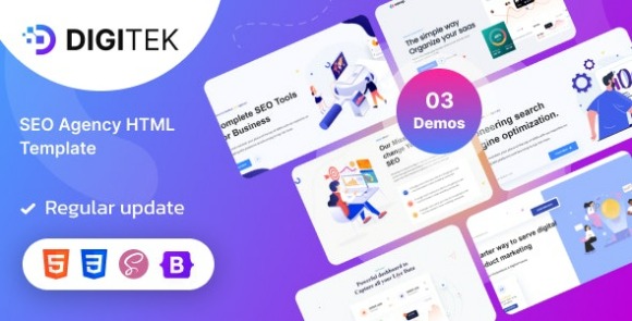 Digitek v1.0 – SEO Service HTML Template Free