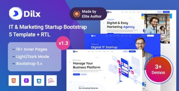 Dilx v1.0 – Technology & SEO Marketing Services HTML Template Free