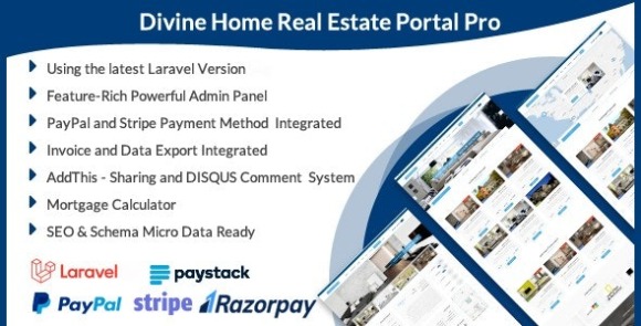 Divine Home – Laravel Real Estate Portal Pro PHP Script