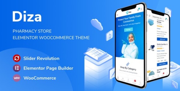 Diza v1.2.2 – Pharmacy Store Elementor WooCommerce Theme Free