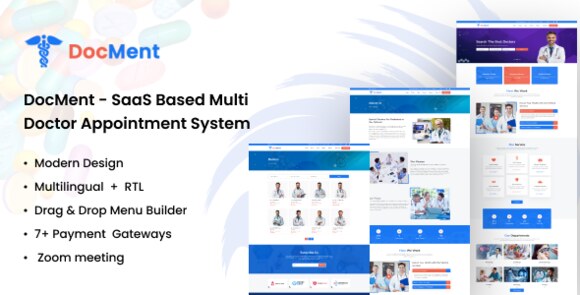 DocMent v4.0.1 – SaaS Based Multi Doctor Appointment System Script