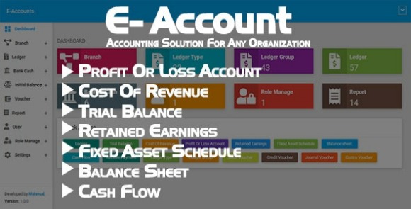 E-Account v1.0.0 – Accounting Software for any Organization PHP Script
