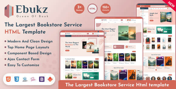 Ebukz – eBooks & Reading Shop HTML Template