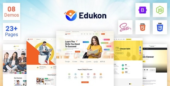 Edukon v1.0 – Education and LMS HTML Template Free