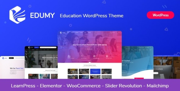 Edumy v1.2.5 – LMS Online Education Course WordPress Theme Free