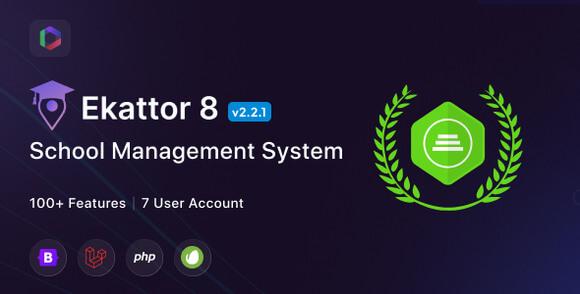Ekattor 8 v2.2.1 Nulled – School Management System (SAAS) PHP Script