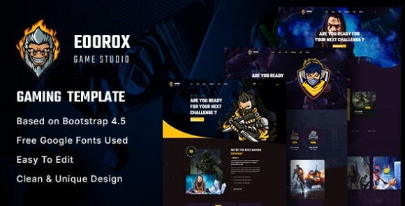 Eoorox v1.0.2 – Gaming and eSports HTML5 Template Free