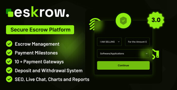 Eskrow v3.0 – Secure Escrow Platform PHP Script