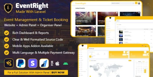 EventRight v6.2 Nulled – Ticket Sales and Event Booking & Management System SaaS Script