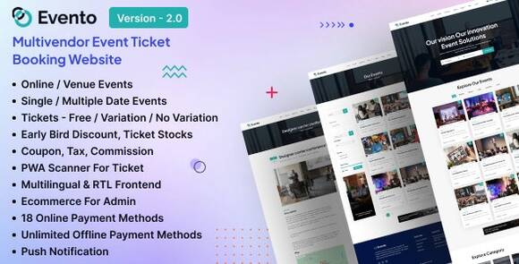 Evento v4.0 Nulled – Multivendor Event Ticket Booking Website Script