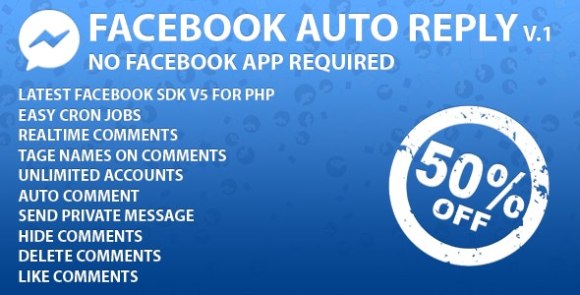 Facebook Auto Reply v2.0.1 (SAAS Ready) PHP Script
