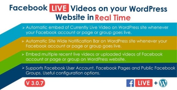 Facebook Live Video Auto Embed for WordPress v3.0.7 – Plugin