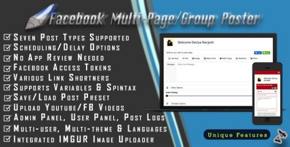 Facebook Multi Page / Group Poster PHP Script – 20 Jan 2022