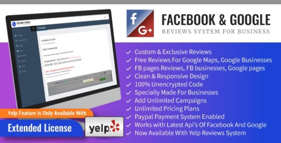 Facebook and Google Reviews System for Businesses v1.4 – PHP Script