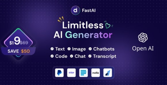 FastAi v1.5.3 Nulled – SaaS AI Content Voice Text Image Chat & Code Generator PHP Script