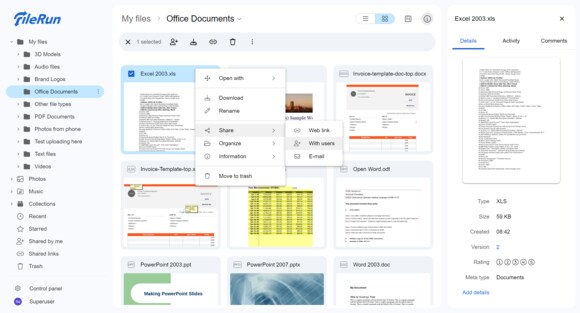 FileRun v2024.1.2 – Selfhosted File Sync and Share PHP Script