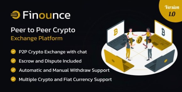 Finounce v1.0 Nulled – An Advance Peer to Peer Crypto Exchange Platform Script