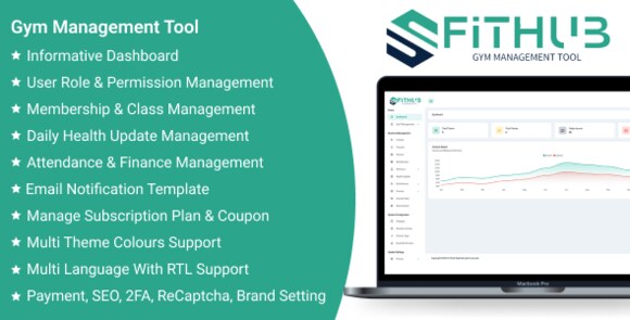 FitHub SaaS v1.6 – Gym Management Tool Script